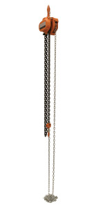 Vestil Professional Hand Chain Hoist - 10 Ft. Lift Height 3,000 lb - Orange