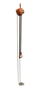 Vestil Professional Hand Chain Hoist - 10 Ft. Lift Height 3,000 lb - Orange