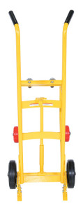 Vestil Steel Drum Truck Cradle With Mold On Rubber Wheel - 20-1/16 In. x 23-11/16 In. x 60-5/8 In. 1000 lb - Yellow