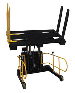 Vestil Steel Portable Pallet Inverter - 32 In. to 76 In Fork Opening 3000 lb - Yellow/Black