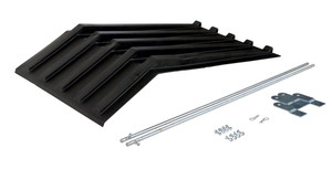 Vestil Polyethylene Heavy Duty H Style Hopper Lid Use with - 1/2 Cubic Yard Hoppers - Black