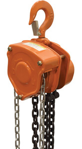 Vestil Professional Hand Chain Hoist - 15 Ft. Lift Height 3,000 lb - Orange
