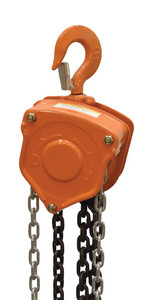 Vestil Professional Hand Chain Hoist - 15 Ft. Lift Height 3,000 lb - Orange
