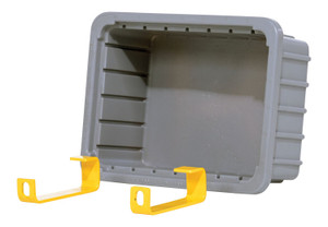 Vestil Plastic Drip Pan With Brackets For Multi-Purpose Drum Truck/Cradle - Gray