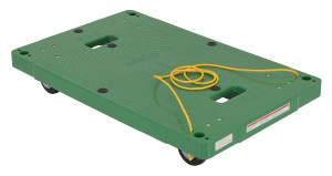 Vestil Polyethylene Dolly with Pull Rope - 33-1/2 In. x 21 In. x 6-5/16 In. 500 lb - Green