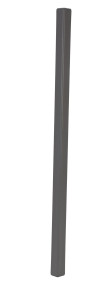 Vestil PVC Plastic Corner Protector with Aluminum Insert - 2 In. x 2 In. x 48 In. 90 Degree - Gray
