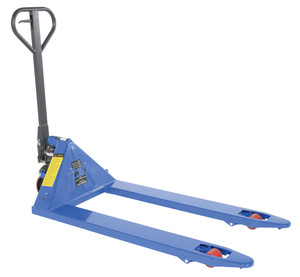 Vestil Steel Economy Hand Pallet Truck - 64 In. x 27 In. x 48 In. 4000 lb - Blue