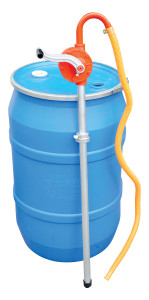 Vestil Steel Manual Drum Pump - 2 In. Bung Size 5-1/2 In. x 8-1/2 In. x 51 In. - Orange