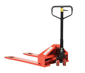 Vestil Steel Super Low Pallet Truck - 60 In. x 27 In. x 44 In. 2200 lb - Red