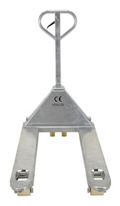 Vestil Galvanized Steel Pallet Truck - 62 In. x 27 In. x 48 In. 5500 lb - Gray