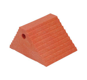 Vestil Recycled Plastic Dual Slope Wheel Chock - 10-11/16 In. x 9-1/4 In. x 6 In. - Orange