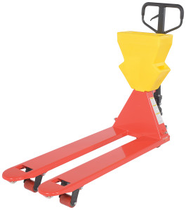 Vestil Steel/Plastic Pallet Truck - 61-3/16 In. x 20 In. x 48 In. 5500 lb Red with Yellow P-Caddy