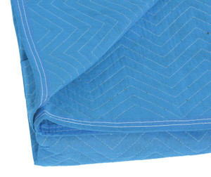Vestil Non-Woven Cotton Both Sides General Duty Quilted Moving Pads - 80 In. x 72 In. x 1 In. 12 Pack - Blue