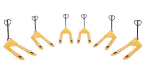 Vestil Steel Quantity 6 Economy Pallet Truck Hand and Foot Release - 62 In. x 29 In. x 48 In. 4,400 lb - Yellow