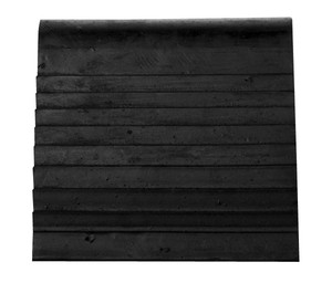 Vestil Industrial Rubber Triangular Wedge - 6 In. x 6-1/2 In. x 3 In. - Black