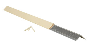 Vestil PVC Plastic Corner Protector with Aluminum Insert - 3 In. x 3 In. x 48 In. 90 Degree - Beige