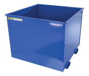 Vestil Steel Rotating Heavy Duty Box Hopper - 2-1/2 Cubic Yard 6,000 lb - Blue
