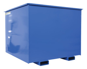 Vestil Steel Rotating Heavy Duty Box Hopper - 2-1/2 Cubic Yard 6,000 lb - Blue