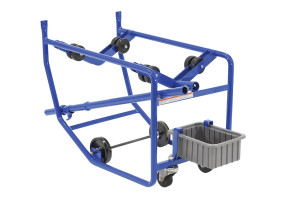 Vestil Steel Revolving Drum Cart - 66-3/4 In. x 18-7/8 In. x 26-3/4 In. 600 lb - Blue