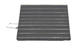 Vestil Molded Rubber Wheel Chock Steel Handle - 8 In. x 11-1/4 In. x 6 In. - Black