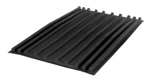 Vestil Polyethylene Heavy Duty D Style Hopper Lid Use with - 1-1/2 Cubic Yard Hoppers - Black