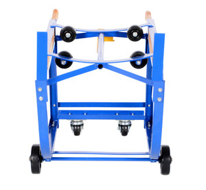 Vestil Steel Rotating Drum Cart with Polyolefin Wheels - 42 In. x 19 In. x 27-1/2 In. 1000 lb - Blue