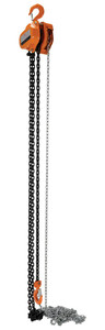 Vestil Professional Hand Chain Hoist - 20 Ft. Lift Height 4,000 lb - Orange
