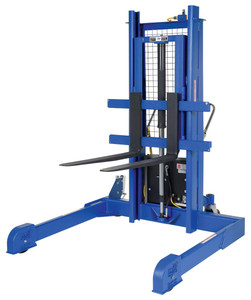 Vestil Steel Pallet Master/Server Stacker - 115 Volt AC Powered 50 In. Raised Height 4,000 lb - Blue