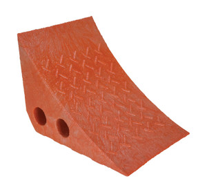 Vestil Recycled Polypropylene Plastic Wheel Chock - 10-1/4 In. x 7-1/2 In. x 7-1/2 In. - Orange