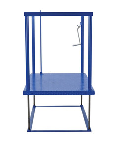 Vestil Steel Ergonomic Post-Crank Worker Platform - 48 In. x 36 In. x 65-5/8 In. 500 lb - Blue