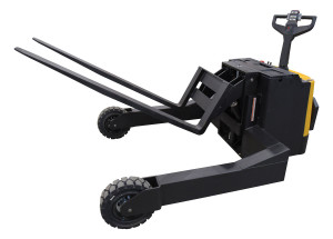 Vestil Steel Rough Terrain Electric Truck with Tilt Forks - 2.5K 60 In.
