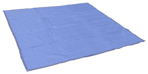 Vestil Polyester Both Sides All Weather Quilted Moving Pads - 80 In. x 72 In. x 1 In. 12 Pack - Blue