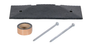 Vestil Rubber Female End Cap Asphalt Hardware - 8-7/8 In. x 23-1/2 In. x 1-5/8 In. 40000 lb - Black