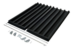 Vestil Polyethylene Heavy Duty D Style Hopper Lid Use with - 2 Cubic Yard Hoppers - Black