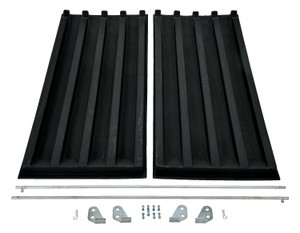 Vestil Polyethylene Heavy Duty D Style Hopper Lid Use with - 2 Cubic Yard Hoppers - Black