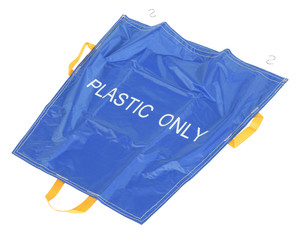 Vestil Polyester Pallet Rack Trash Bag - 5 Pack 1/16 In. x 37 In. x 40 In. Blue with White Lettering