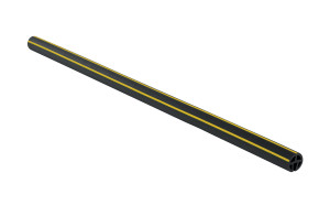 Vestil Rubber PVC Edge Guard - 3/8 In. x 3/4 In. Slot Black / - Yellow