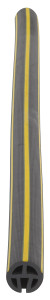 Vestil Rubber PVC Edge Guard - 3/8 In. x 3/4 In. Slot Black / - Yellow