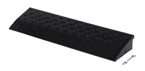 Vestil Heavy Duty Rubber Corner Ramp Rectangular - 9-11/16 In. x 35-3/8 In. x 3-5/8 In. 4000 lb - Black