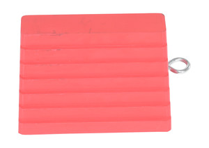 Vestil Rubber Wheel Chock with Eye Bolt - 9 In. - Red