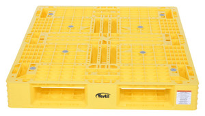 Vestil High Density Polyethylene Pallet - 39-3/8 In. x 47-3/8 In. x 6 In. 8000 lb - Yellow