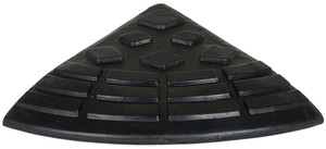 Vestil Heavy Duty Rubber Corner Ramp - 9-11/16 In. x 9-11/16 In. x 3-5/8 In. 4000 lb - Black