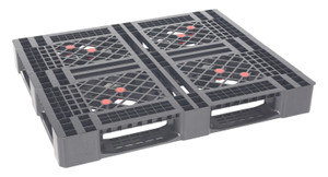 Vestil High Density Polyethylene Pallet - 48 In. x 40 In. x 6 In. 8000 lb Static - Black