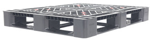 Vestil High Density Polyethylene Pallet - 48 In. x 40 In. x 6 In. 8000 lb Static - Black