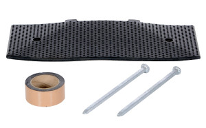 Vestil Rubber Male End Cap Asphalt Hardware - 9-15/32 In. x 23-1/2 In. x 1-5/8 In. 40000 lb - Black