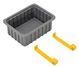 Vestil Plastic Drip Pan With Brackets For Deluxe Rotating Drum Cart - Gray