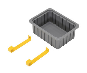 Vestil Plastic Drip Pan With Brackets For Deluxe Rotating Drum Cart - Gray