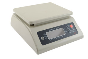 Vestil Plastic Parts Scale - 11-1/2 In. x 9-1/2 In. x 4-5/8 In. 66 lb - White