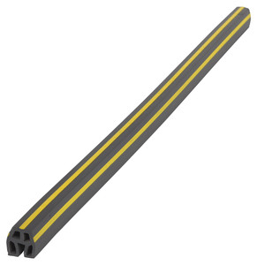 Vestil Rubber PVC Edge Guard - 3/8 In. x 3/4 In. Slot Black / - Yellow