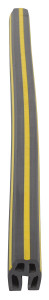 Vestil Rubber PVC Edge Guard - 3/8 In. x 3/4 In. Slot Black / - Yellow